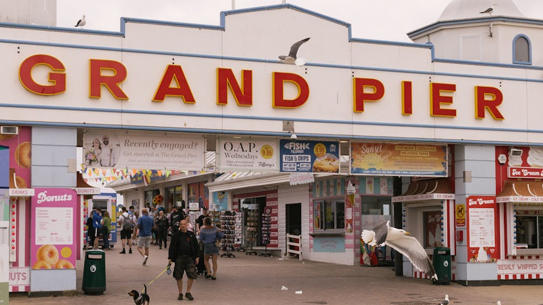 Before - Grand Pier sign"