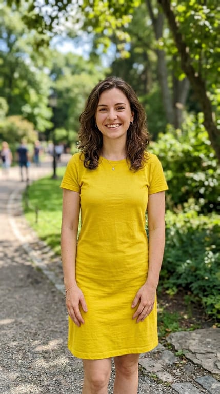 After - yellow dress