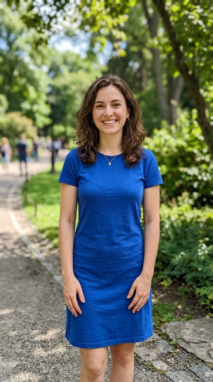 Before - blue dress