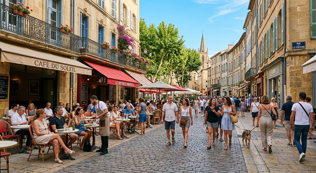Before - sunny city street