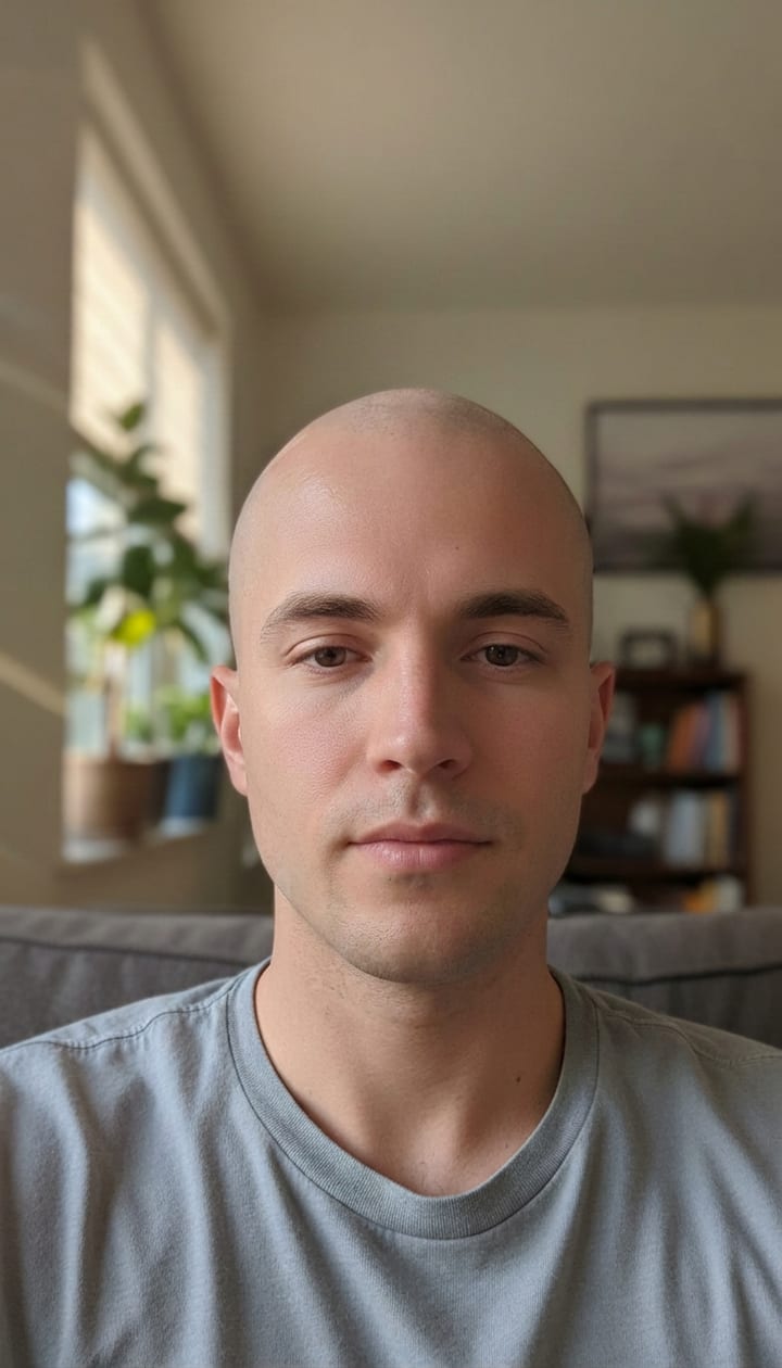 Bald — after
