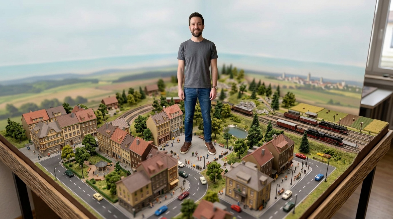Uncrop / Expand applied to the Miniature World result